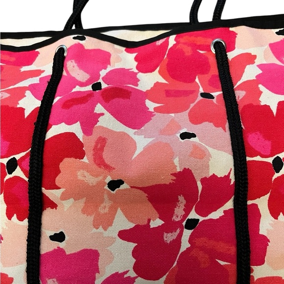 Avon Pink and Red Floral Tote - Picture 3 of 4